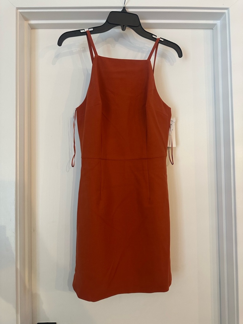 French Connection Rust Spaghetti-Strap Mini Dress
